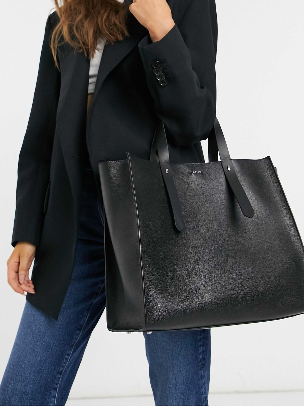Reiss Swaby Leather Tote Bag